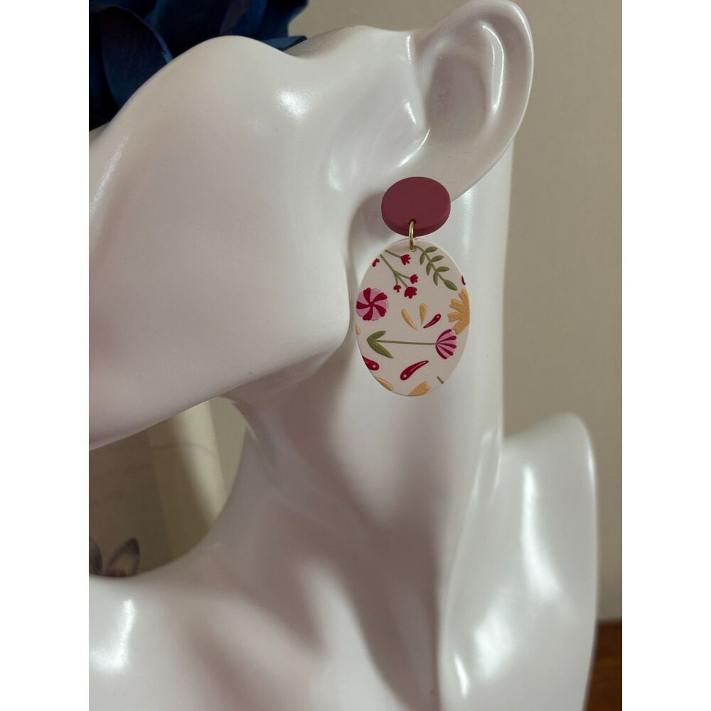 Colorful Flower Earrings NWT